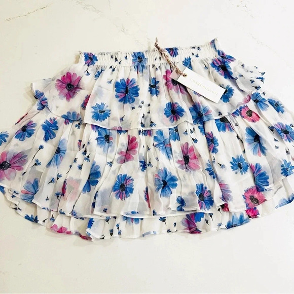 LoveShackFancy | Ruffle Mini Skirt | Deep Cotton Candy | NEW | S - Picture 8 of 11